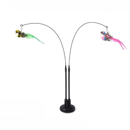 Double-Ended Suction Cup Cat Wand