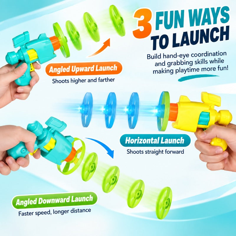 Light-Up Flying Disc Cat Launcher Set