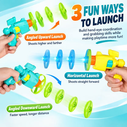 Light-Up Flying Disc Cat Launcher Set