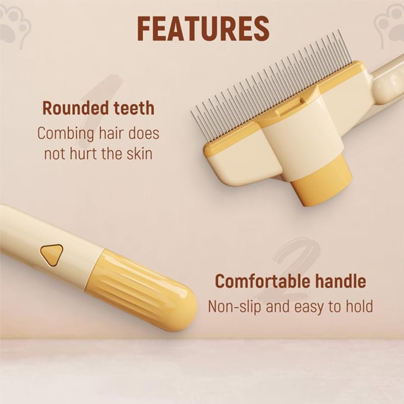 🔥Self-cleaning Pet Flea Comb Grooming Brush
