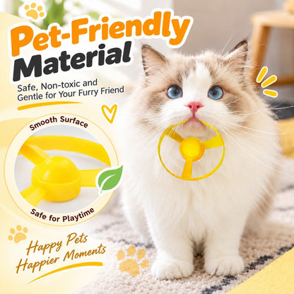 Light-Up Flying Disc Cat Launcher Set