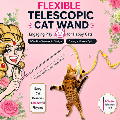 Retractable Rainbow Cat Wand