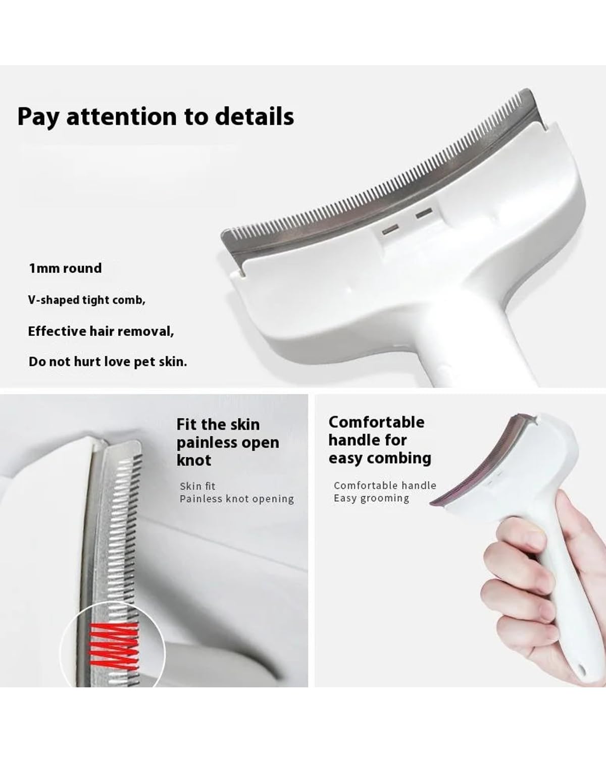 V-Tooth Deshedding Comb for Pets