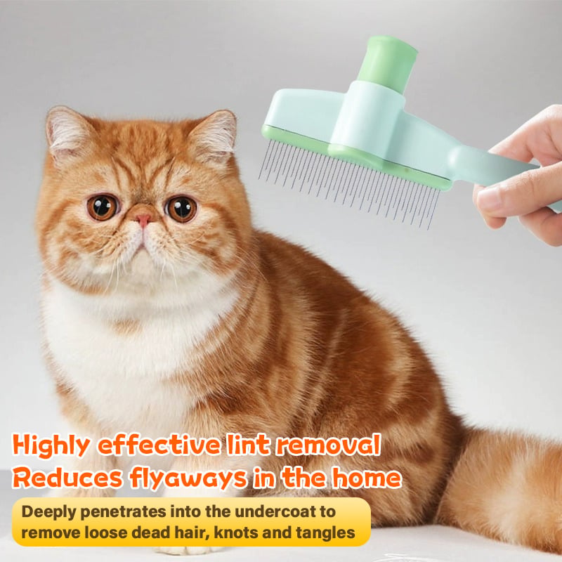 🔥Self-cleaning Pet Flea Comb Grooming Brush