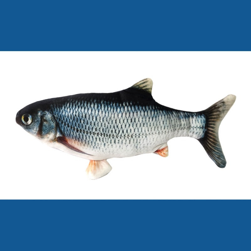 Realistic Fish Plush Toys for Cats