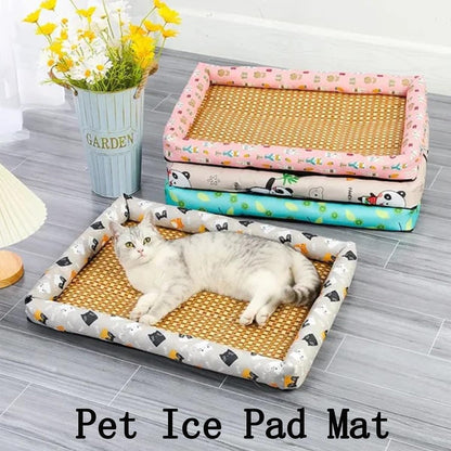 Breathable Rattan Cooling Pet Bed