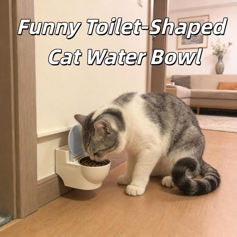 Toilet Shaped Cat Bowl