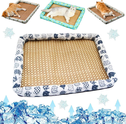 Breathable Rattan Cooling Pet Bed