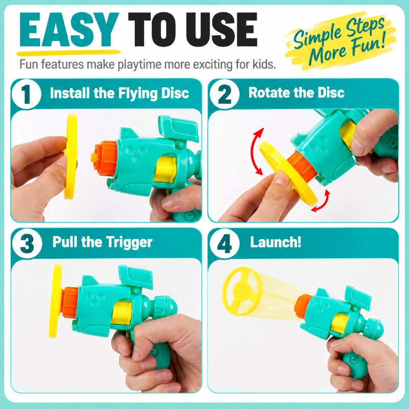Light-Up Flying Disc Cat Launcher Set