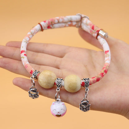 Yopoll Lucky Kimono Cedar-Bead Pet Collar