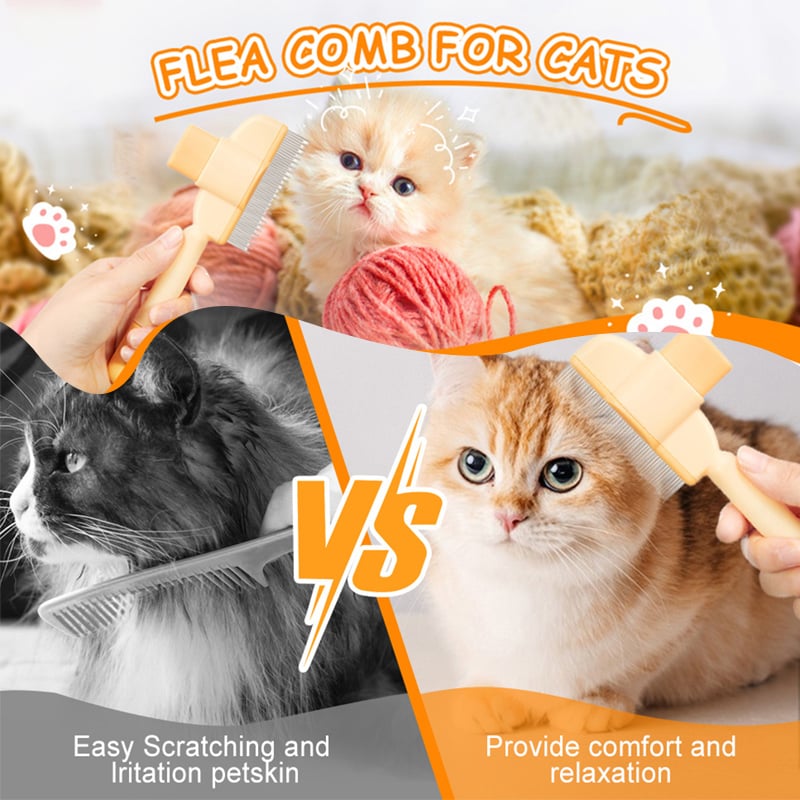 🔥Self-cleaning Pet Flea Comb Grooming Brush