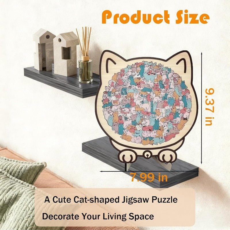 Wooden Cat Puzzle